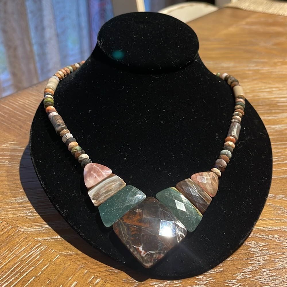 Double sided Gemstone necklace